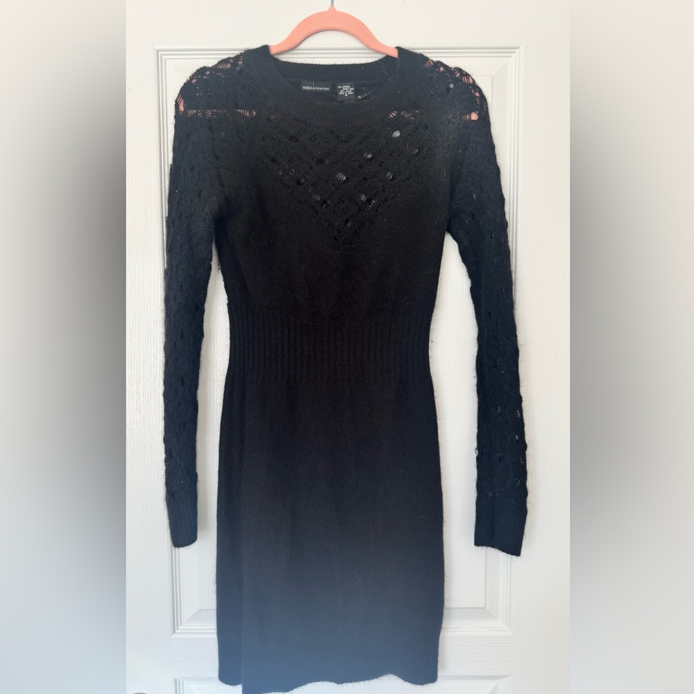 MODA International Black Sweater Dress.  Size M.